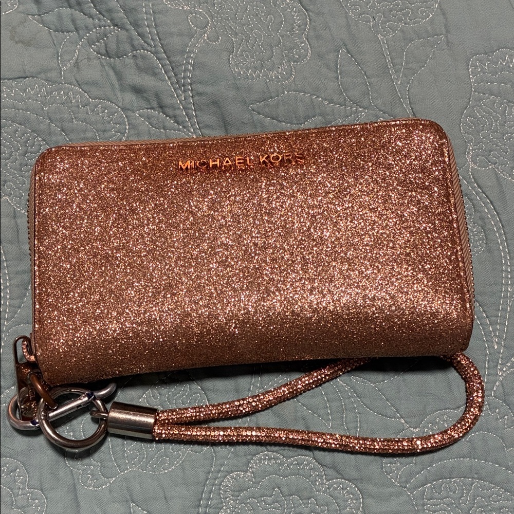 Michael Kors Shimmering Bronze Wristlet